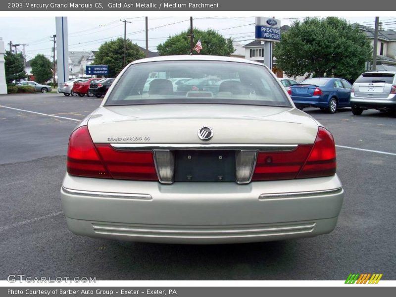 Gold Ash Metallic / Medium Parchment 2003 Mercury Grand Marquis GS