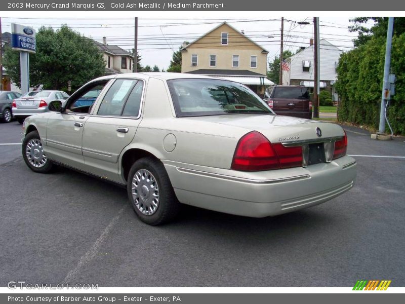 Gold Ash Metallic / Medium Parchment 2003 Mercury Grand Marquis GS