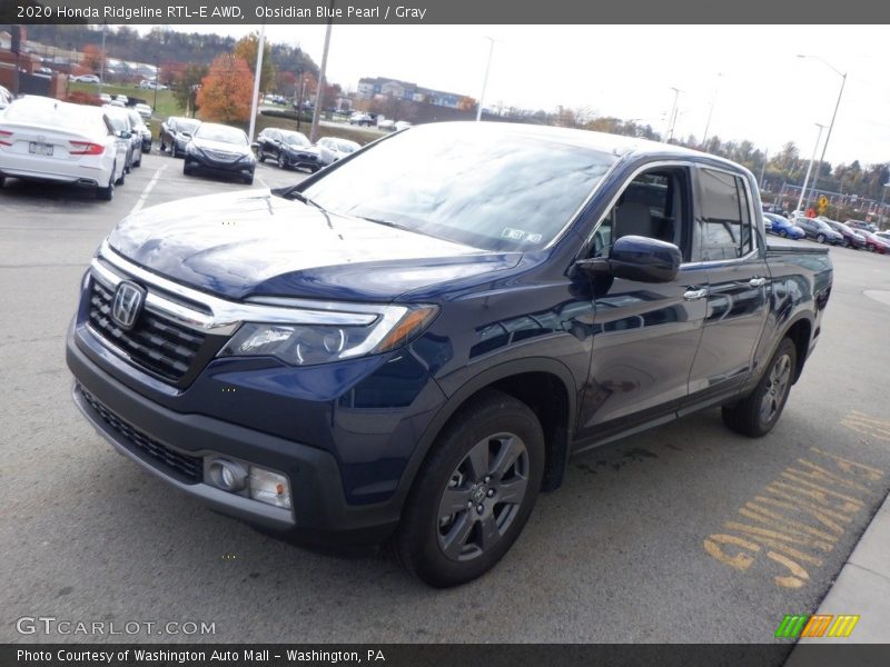 Obsidian Blue Pearl / Gray 2020 Honda Ridgeline RTL-E AWD