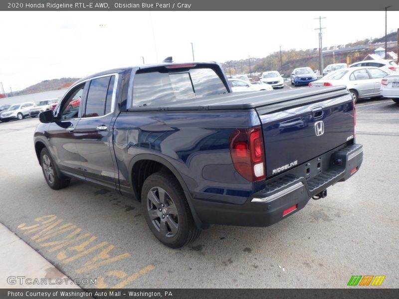 Obsidian Blue Pearl / Gray 2020 Honda Ridgeline RTL-E AWD
