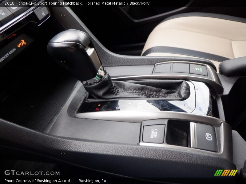Polished Metal Metallic / Black/Ivory 2018 Honda Civic Sport Touring Hatchback