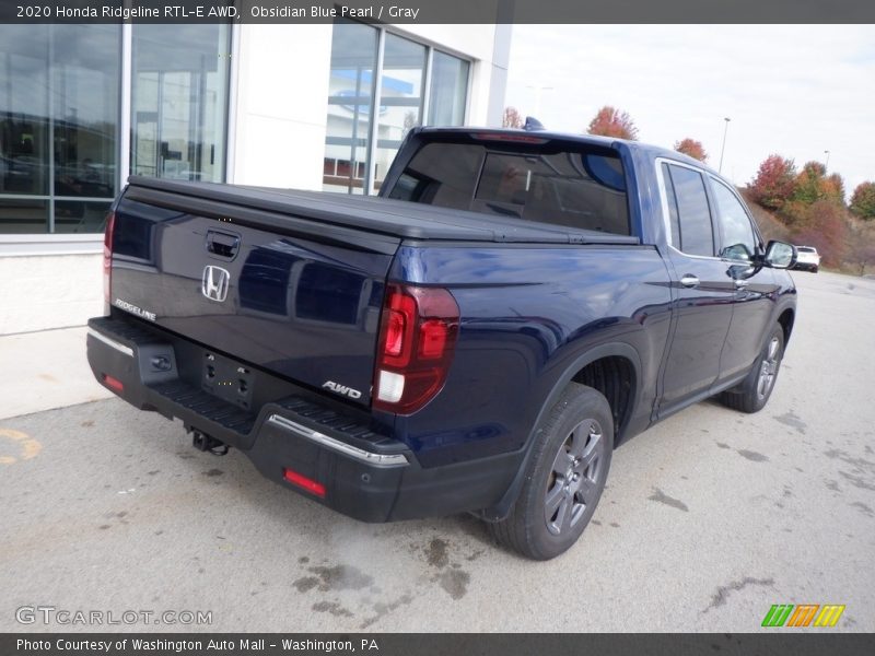 Obsidian Blue Pearl / Gray 2020 Honda Ridgeline RTL-E AWD