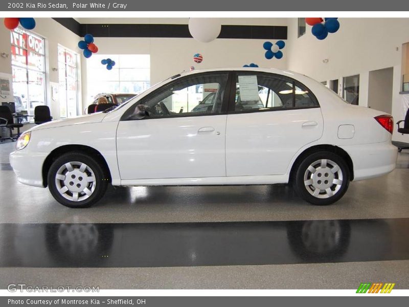 Polar White / Gray 2002 Kia Rio Sedan