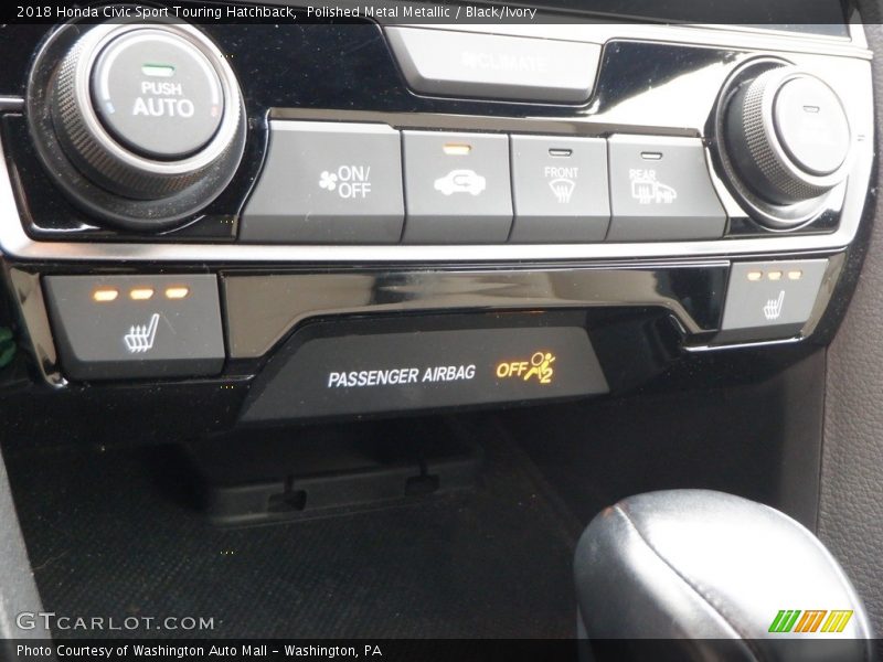 Polished Metal Metallic / Black/Ivory 2018 Honda Civic Sport Touring Hatchback