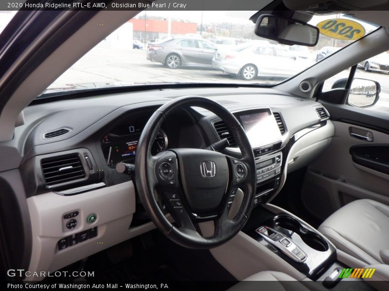 Obsidian Blue Pearl / Gray 2020 Honda Ridgeline RTL-E AWD
