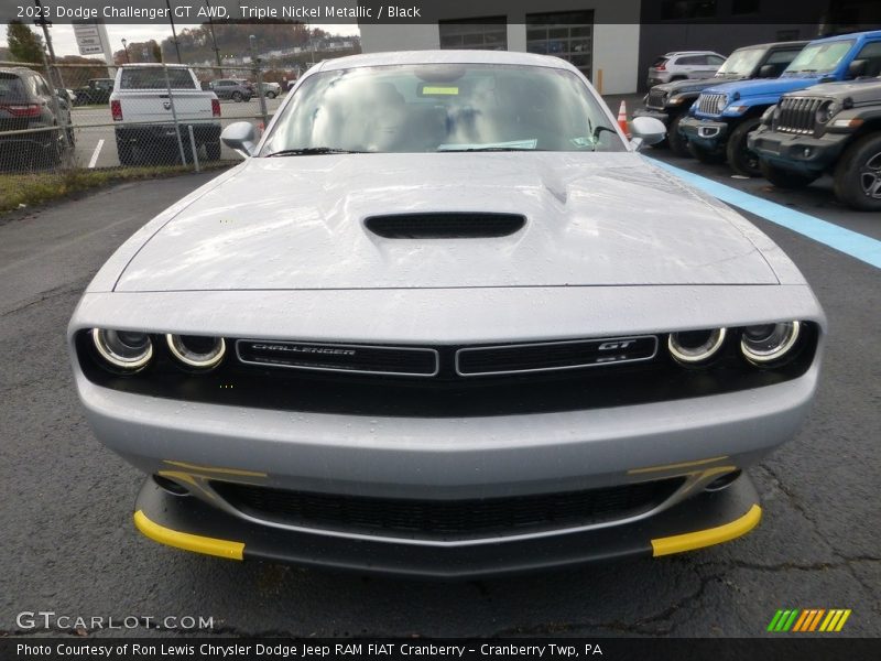 Triple Nickel Metallic / Black 2023 Dodge Challenger GT AWD