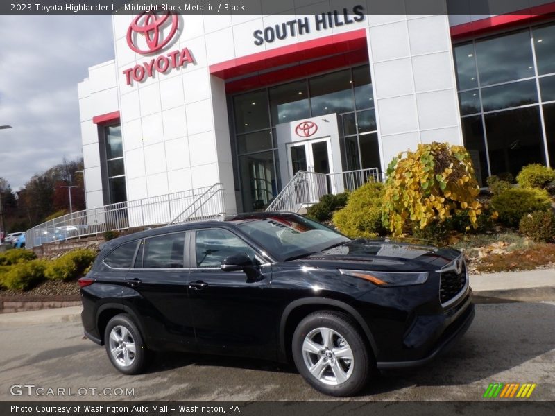 Midnight Black Metallic / Black 2023 Toyota Highlander L