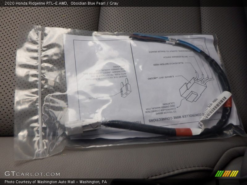 Obsidian Blue Pearl / Gray 2020 Honda Ridgeline RTL-E AWD