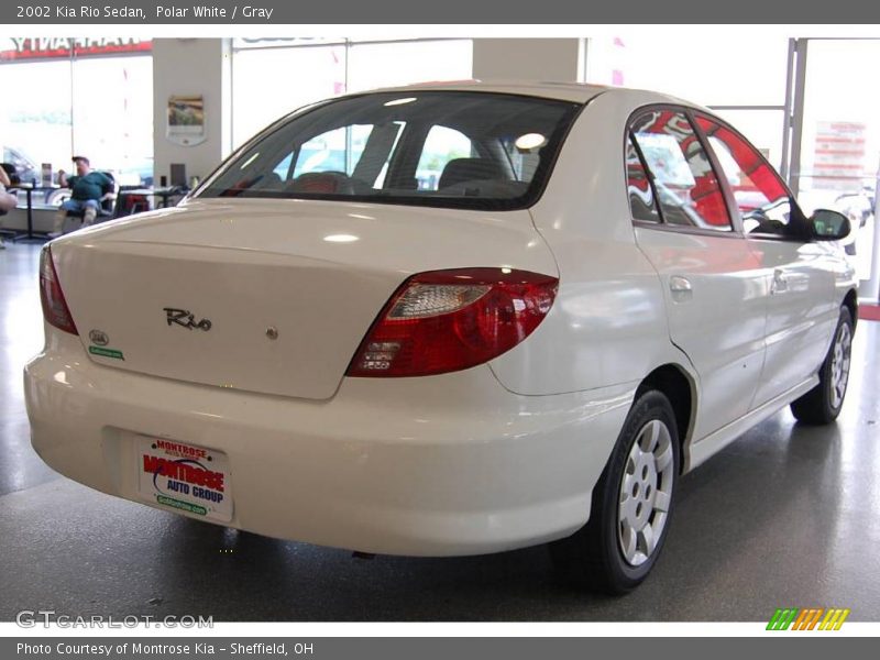 Polar White / Gray 2002 Kia Rio Sedan