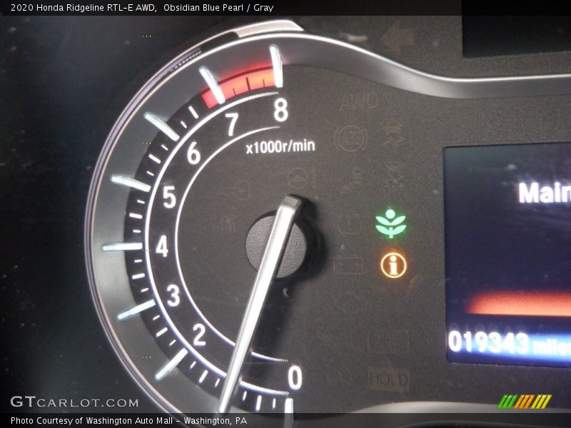 Obsidian Blue Pearl / Gray 2020 Honda Ridgeline RTL-E AWD