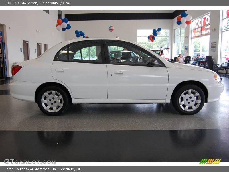 Polar White / Gray 2002 Kia Rio Sedan