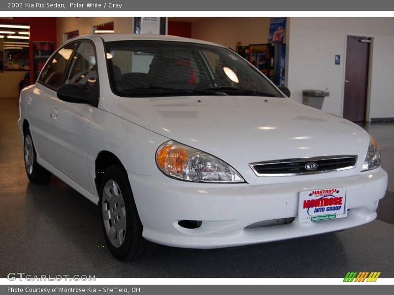 Polar White / Gray 2002 Kia Rio Sedan