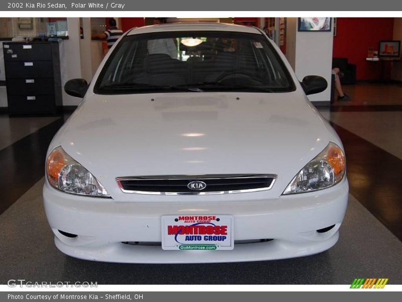 Polar White / Gray 2002 Kia Rio Sedan