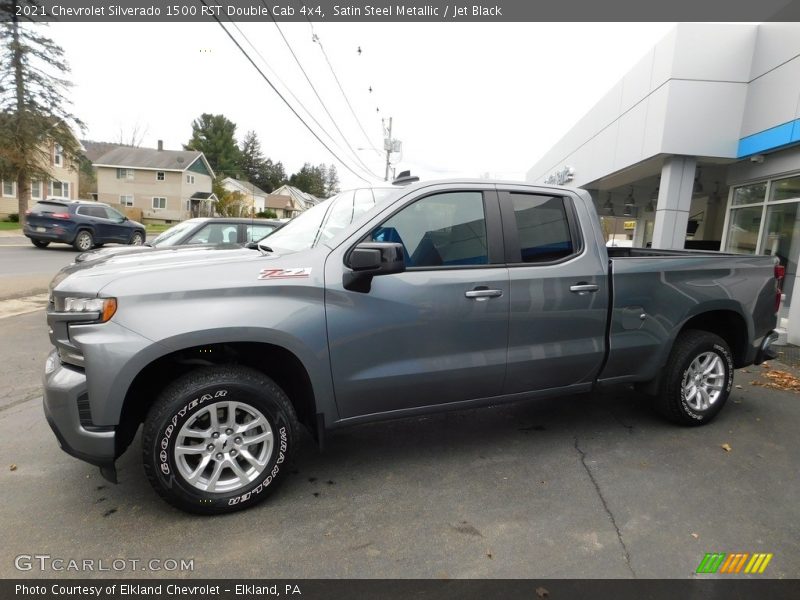 Satin Steel Metallic / Jet Black 2021 Chevrolet Silverado 1500 RST Double Cab 4x4