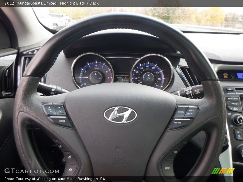 Midnight Black / Black 2012 Hyundai Sonata Limited