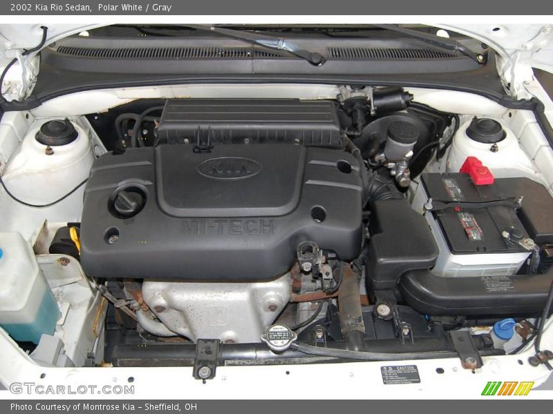 Polar White / Gray 2002 Kia Rio Sedan