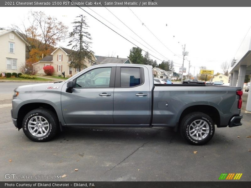 Satin Steel Metallic / Jet Black 2021 Chevrolet Silverado 1500 RST Double Cab 4x4