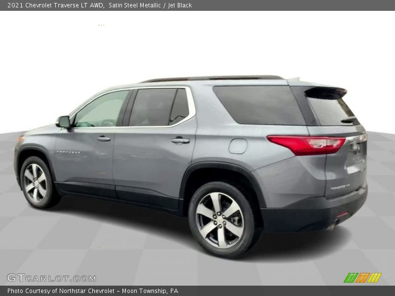 Satin Steel Metallic / Jet Black 2021 Chevrolet Traverse LT AWD