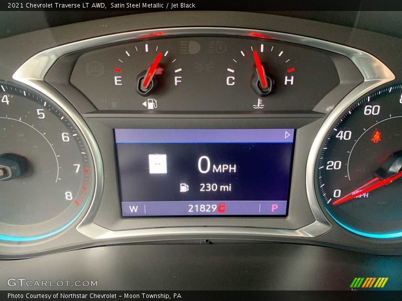 Satin Steel Metallic / Jet Black 2021 Chevrolet Traverse LT AWD