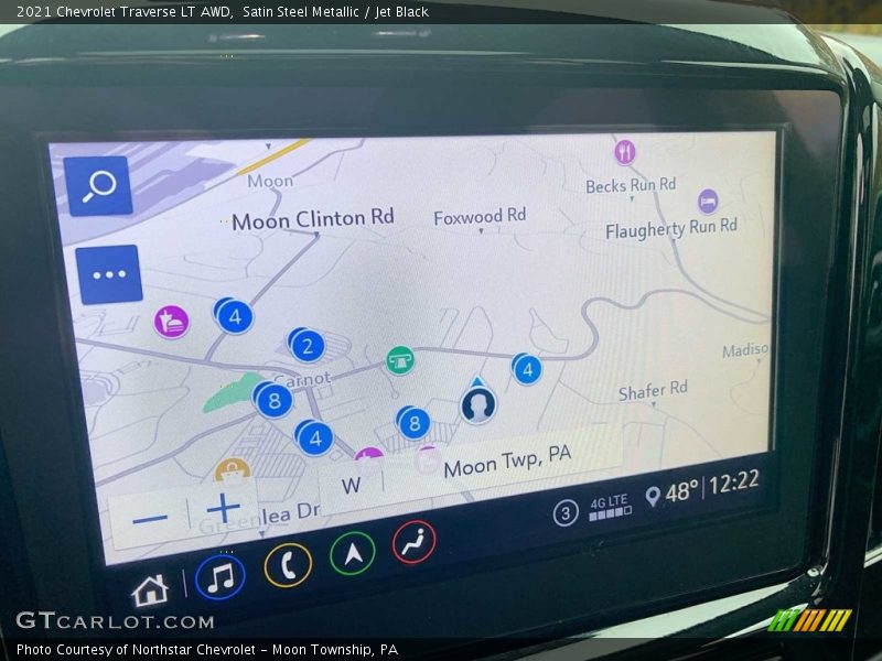 Satin Steel Metallic / Jet Black 2021 Chevrolet Traverse LT AWD