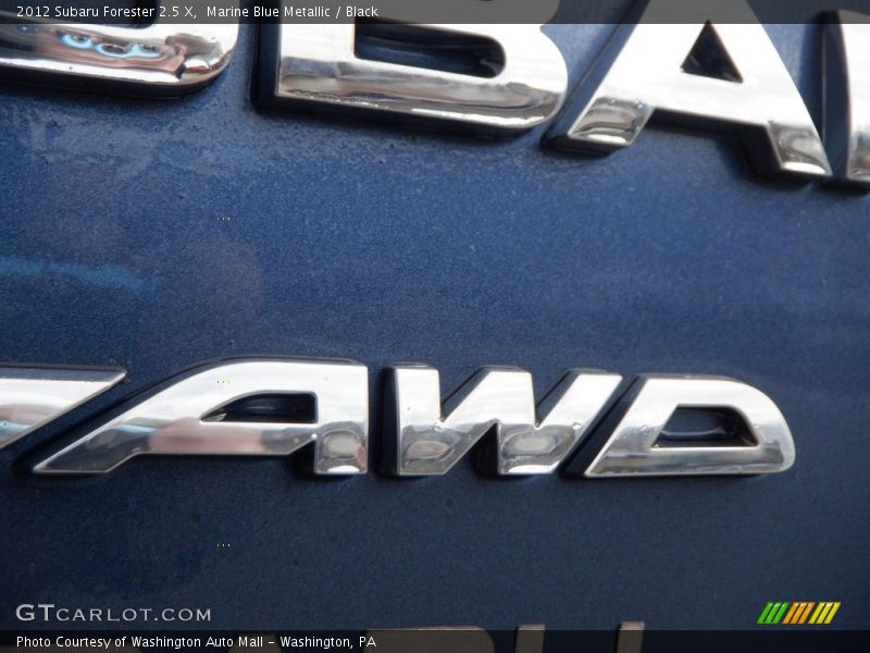 Marine Blue Metallic / Black 2012 Subaru Forester 2.5 X