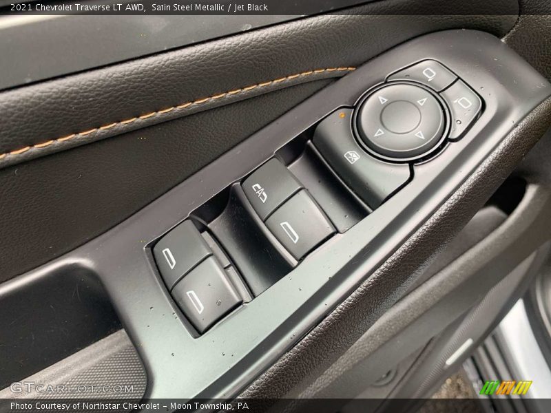 Satin Steel Metallic / Jet Black 2021 Chevrolet Traverse LT AWD
