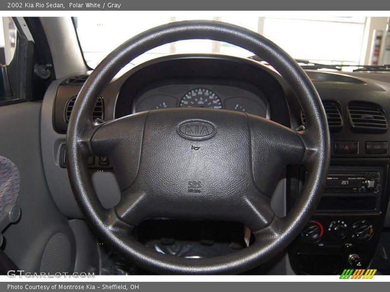 Polar White / Gray 2002 Kia Rio Sedan