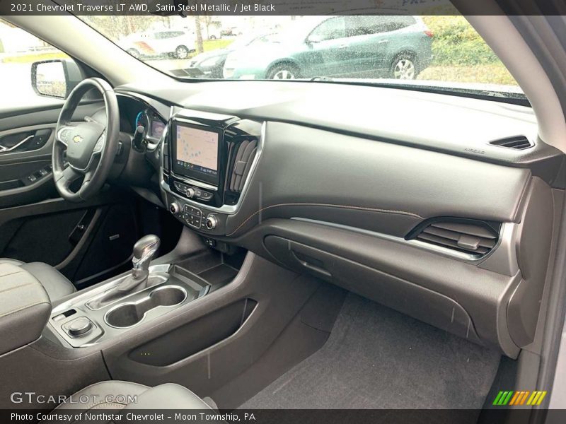 Satin Steel Metallic / Jet Black 2021 Chevrolet Traverse LT AWD