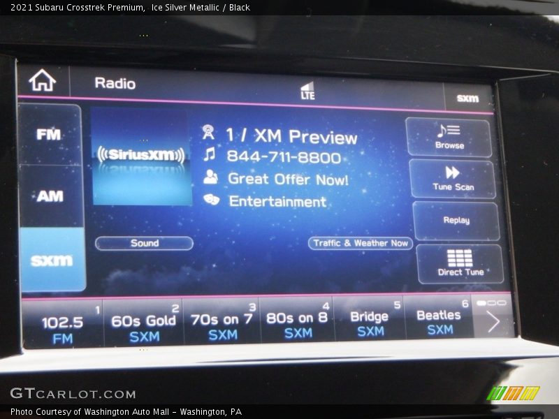 Controls of 2021 Crosstrek Premium