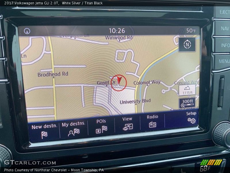 Navigation of 2017 Jetta GLI 2.0T