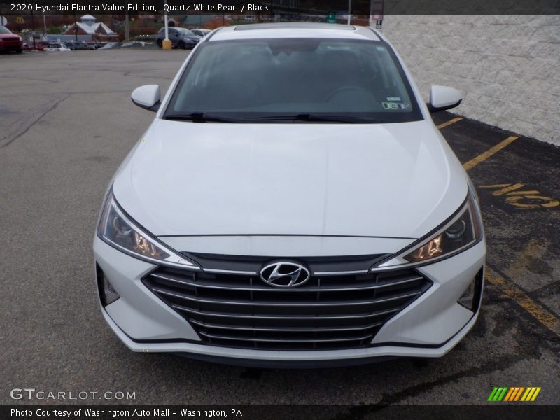 Quartz White Pearl / Black 2020 Hyundai Elantra Value Edition