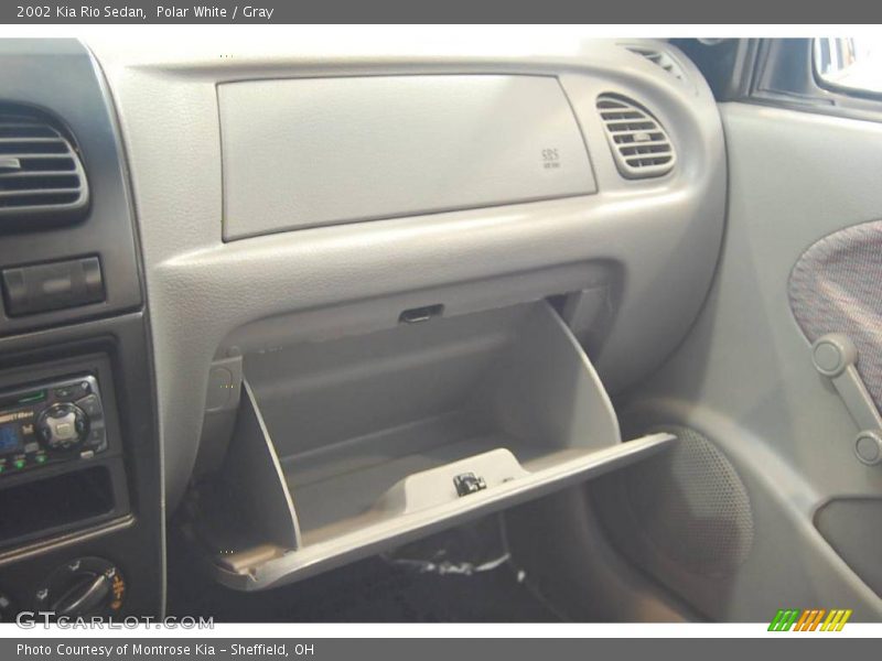 Polar White / Gray 2002 Kia Rio Sedan
