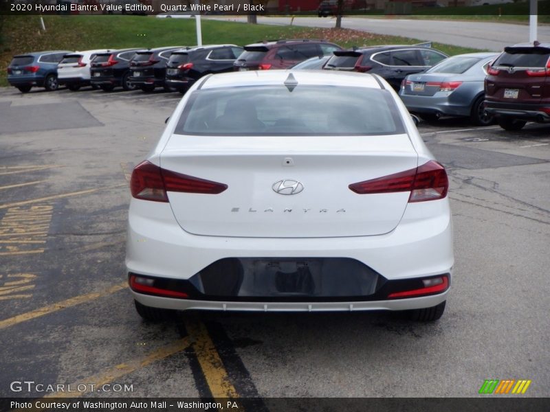 Quartz White Pearl / Black 2020 Hyundai Elantra Value Edition