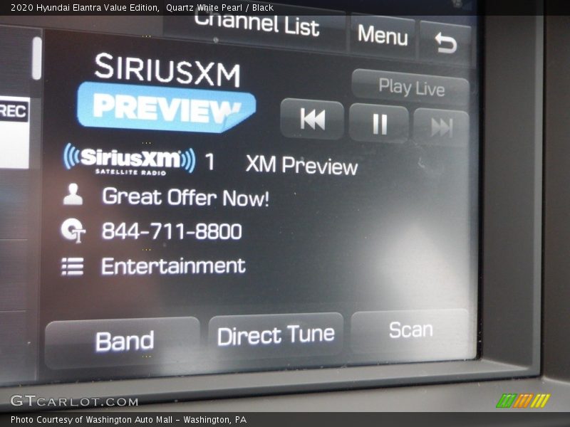 Quartz White Pearl / Black 2020 Hyundai Elantra Value Edition