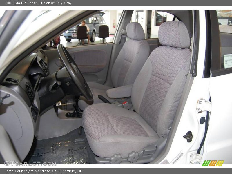 Polar White / Gray 2002 Kia Rio Sedan