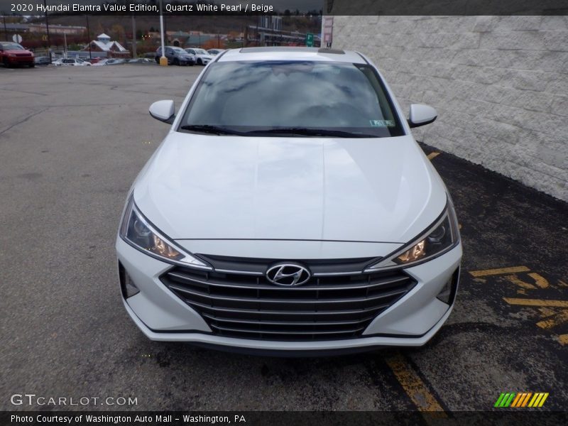Quartz White Pearl / Beige 2020 Hyundai Elantra Value Edition