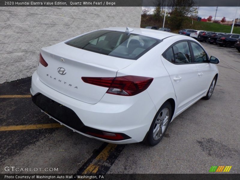 Quartz White Pearl / Beige 2020 Hyundai Elantra Value Edition