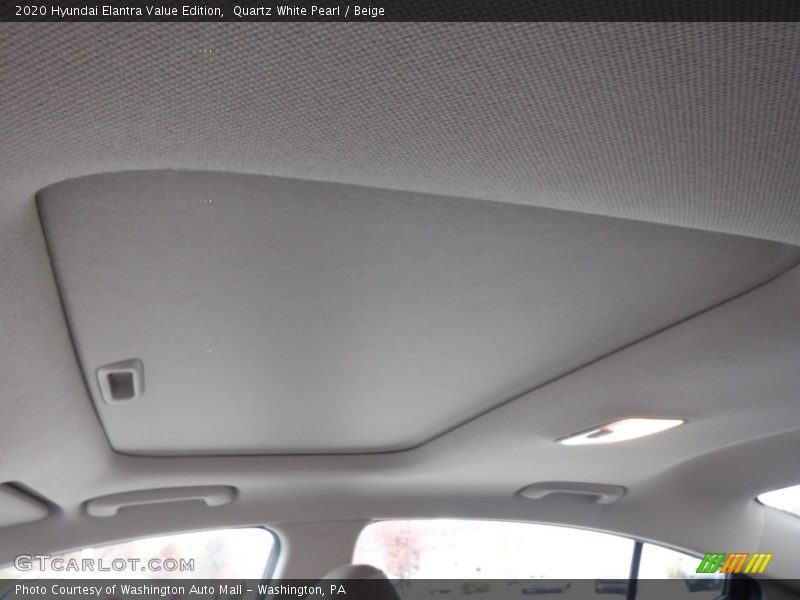 Quartz White Pearl / Beige 2020 Hyundai Elantra Value Edition