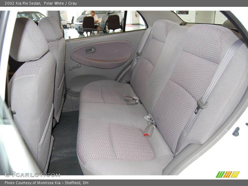 Polar White / Gray 2002 Kia Rio Sedan