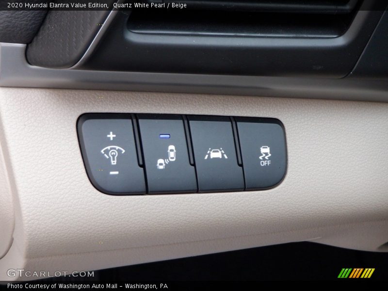 Quartz White Pearl / Beige 2020 Hyundai Elantra Value Edition