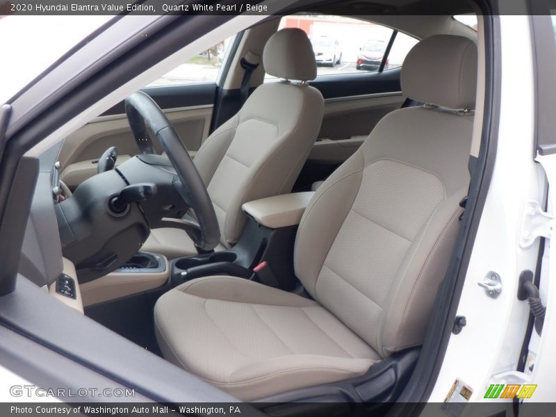 Quartz White Pearl / Beige 2020 Hyundai Elantra Value Edition