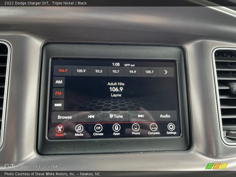 Controls of 2022 Charger SXT