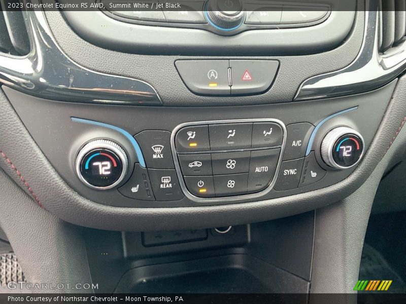 Controls of 2023 Equinox RS AWD