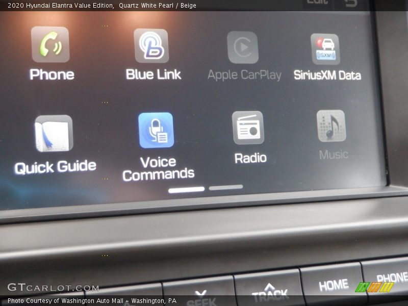 Quartz White Pearl / Beige 2020 Hyundai Elantra Value Edition