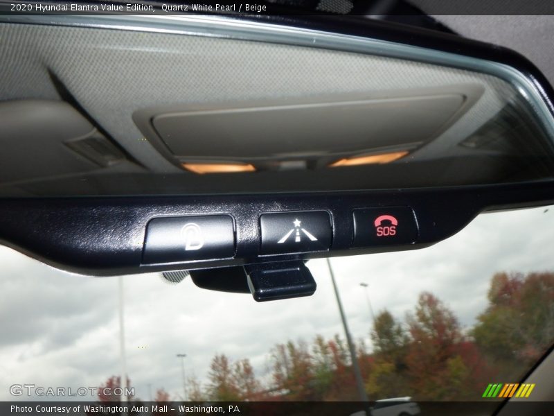Quartz White Pearl / Beige 2020 Hyundai Elantra Value Edition