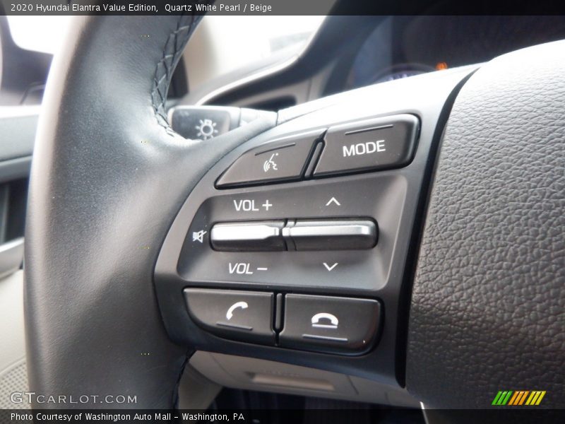 Quartz White Pearl / Beige 2020 Hyundai Elantra Value Edition