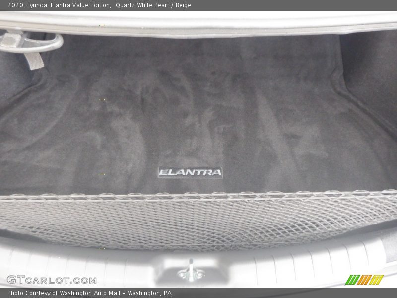 Quartz White Pearl / Beige 2020 Hyundai Elantra Value Edition