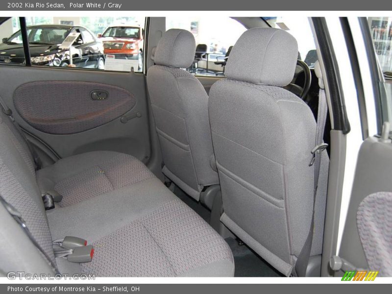 Polar White / Gray 2002 Kia Rio Sedan