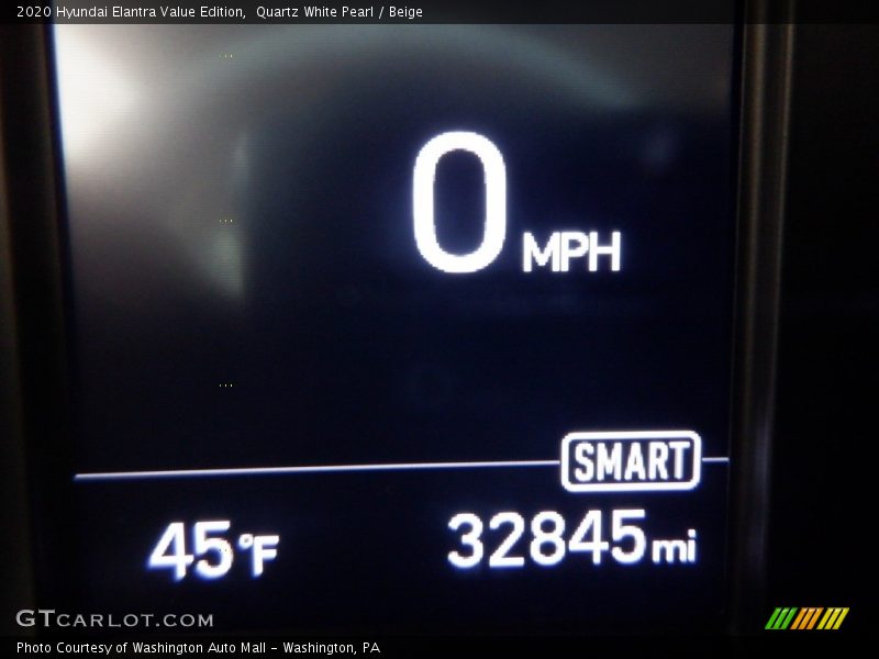 Quartz White Pearl / Beige 2020 Hyundai Elantra Value Edition