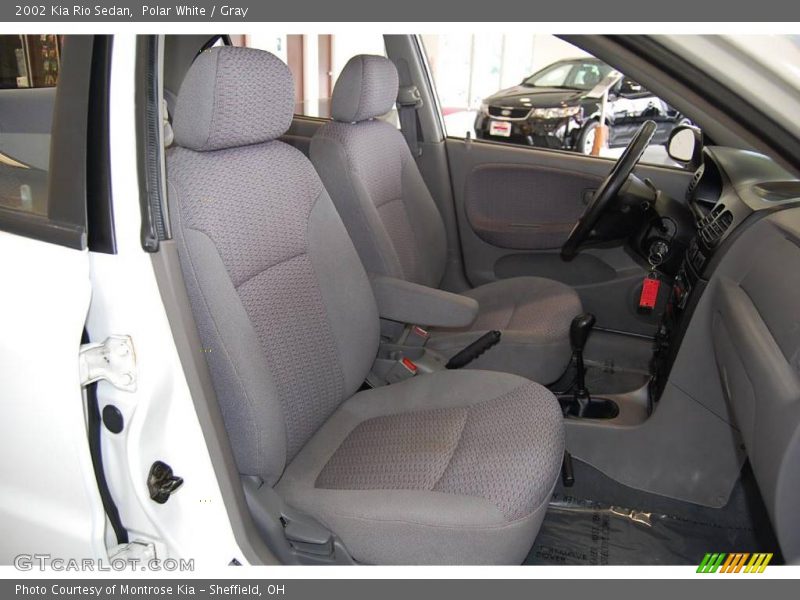 Polar White / Gray 2002 Kia Rio Sedan